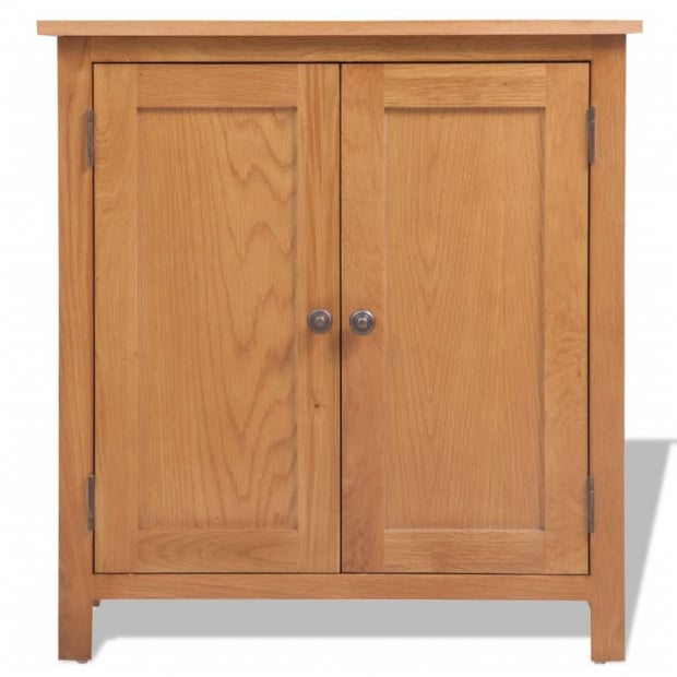 Sideboard 70x35x75 Cm Solid Oak Wood Image 2