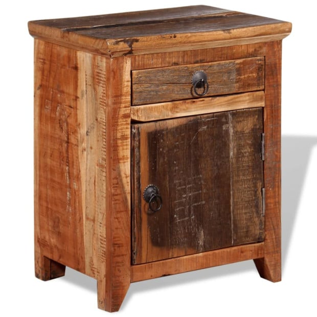 Nightstand Solid Acacia Reclaimed Wood Image 4