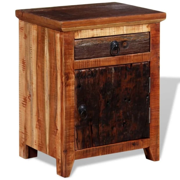 Nightstand Solid Acacia Reclaimed Wood Image 5