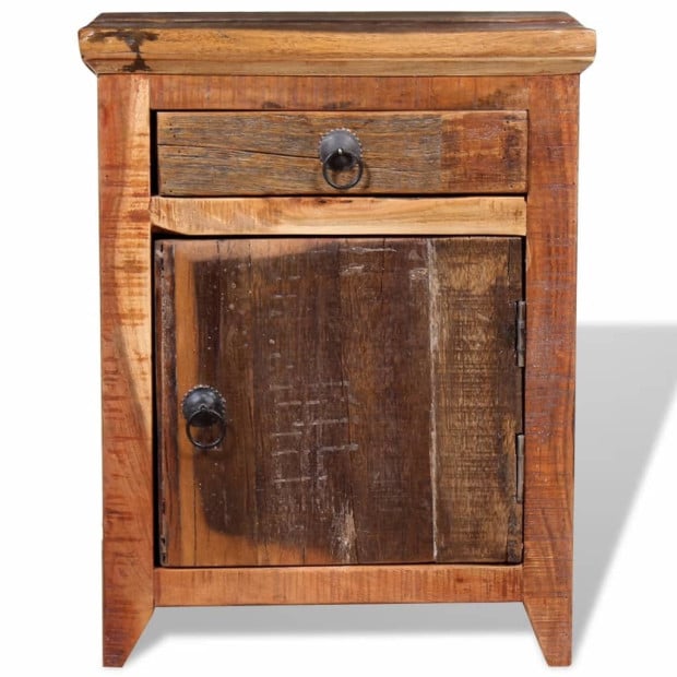 Nightstand Solid Acacia Reclaimed Wood Image 8