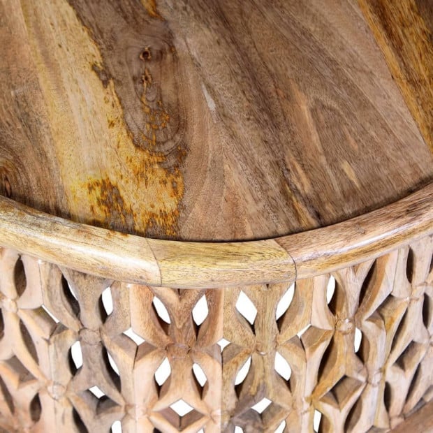 Two Piece Coffee Table Set Solid Mango Wood Image 2