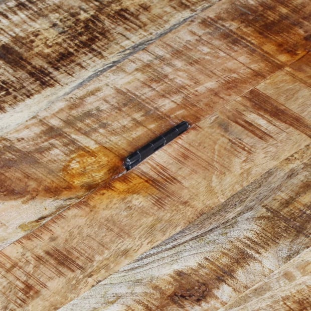 Coffee Table Rough Mango Wood 70x70x40 Cm Image 2