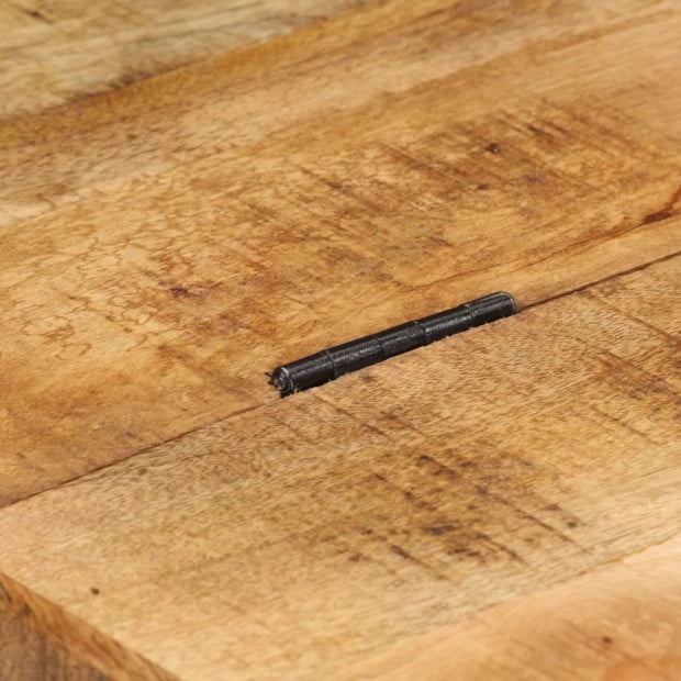 Coffee Table Rough Mango Wood 70x70x40 Cm Image 4