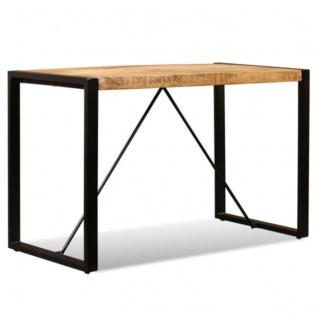 Dining Table Solid Rough Mango Wood 120 Cm Image 2