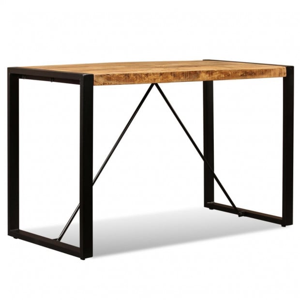 Dining Table Solid Rough Mango Wood 120 Cm Image 3