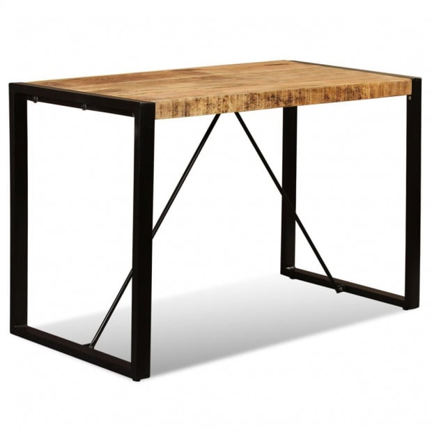 Dining Table Solid Rough Mango Wood 120 Cm Image 7