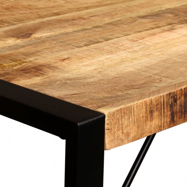 Dining Table Solid Rough Mango Wood 120 Cm Image 9