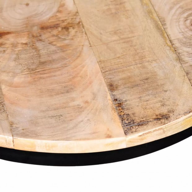 Coffee Table Set 2 Pieces Rough Mango Wood Round 40/50 Cm Image 6