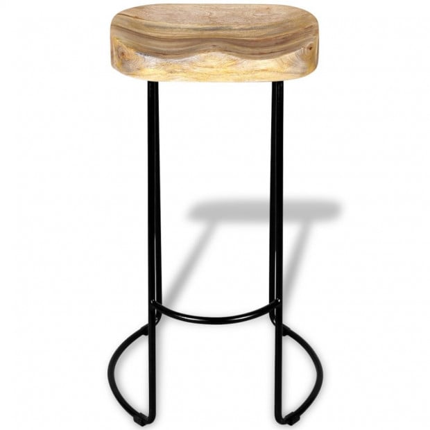 Gavin Bar Stools 2 Pcs Solid Mango Wood Image 6