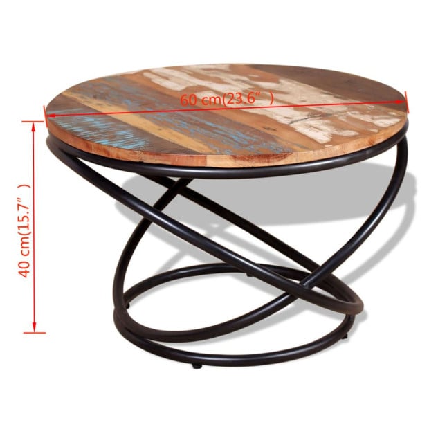 Coffee Table Solid Reclaimed Wood 60x60x40 Cm Image 9