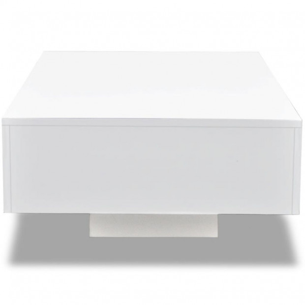 Coffee Table High Gloss White 85 x 55 x 31 cm Image 4