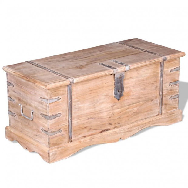 Storage Chest Solid Acacia Wood Image 4