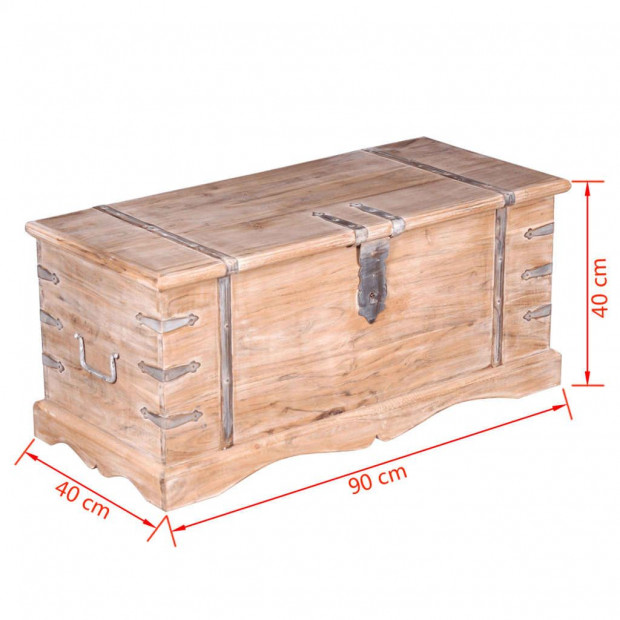 Storage Chest Solid Acacia Wood Image 9