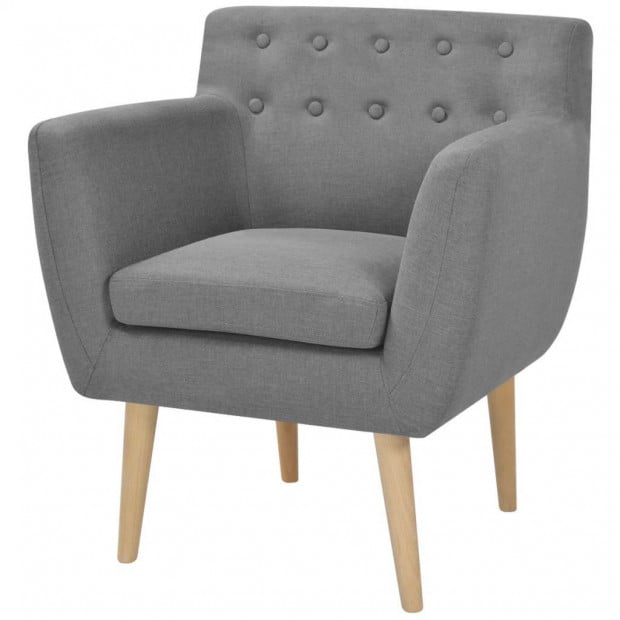 Armchair Fabric 67x59x77 Cm Light Grey