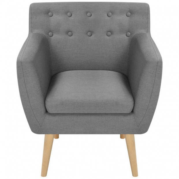 Armchair Fabric 67x59x77 Cm Light Grey Image 3
