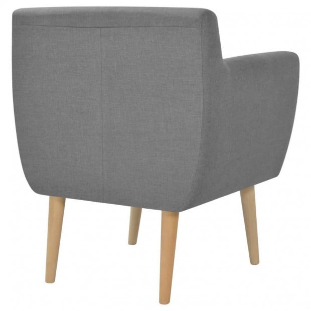 Armchair Fabric 67x59x77 Cm Light Grey Image 4