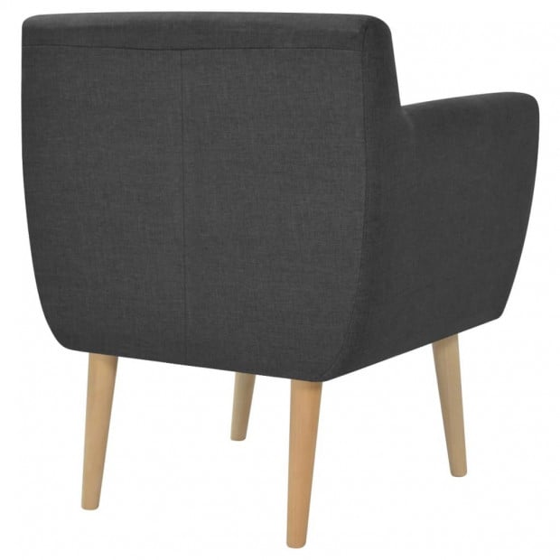Armchair Dark Grey Fabric Image 4