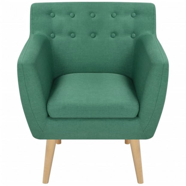Armchair Green Fabric Image 3