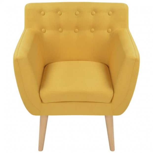 Armchair Yellow Fabric Image 3