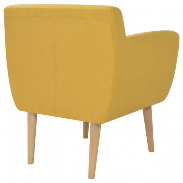 Armchair Yellow Fabric Image 4