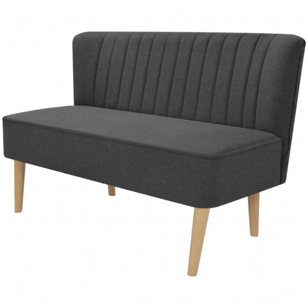 Sofa Fabric 117x55.5x77 Cm Dark Grey