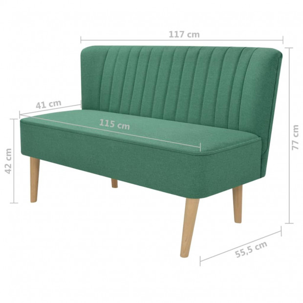 Sofa Fabric 117x55.5x77 Cm Green Image 4