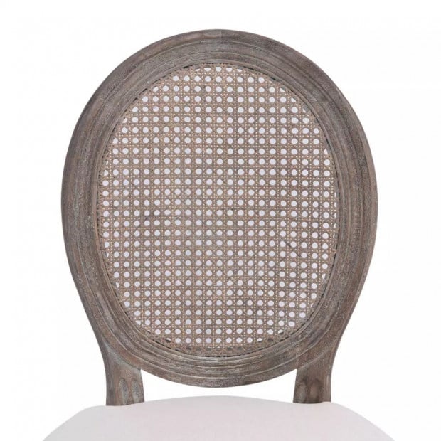 Dining Chairs 4 Pcs Cream Fabric Image 5