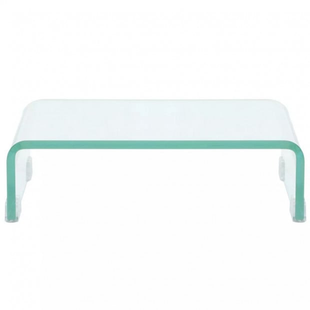 Tv Stand/monitor Riser Glass Clear 40x25x11 Cm Image 2