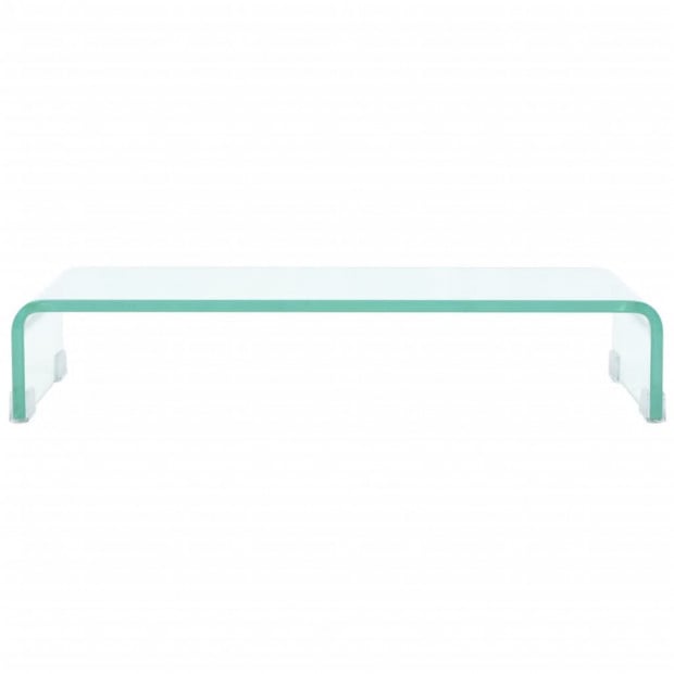 Tv Stand/monitor Riser Glass Clear 60x25x11 Cm Image 2