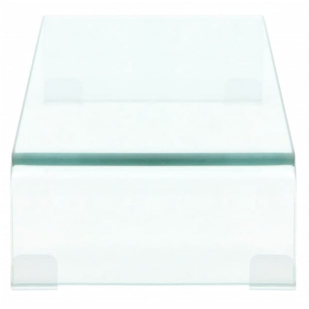 Tv Stand/monitor Riser Glass Clear 60x25x11 Cm Image 3