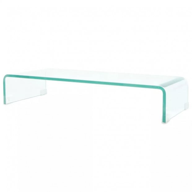 Tv Stand/monitor Riser Glass Clear 70x30x13 Cm