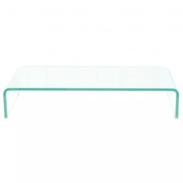 Tv Stand/monitor Riser Glass Clear 70x30x13 Cm Image 2