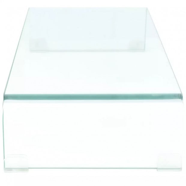 Tv Stand/monitor Riser Glass Clear 70x30x13 Cm Image 3