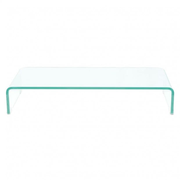 Tv Stand/monitor Riser Glass Clear 80x30x13 Cm Image 2