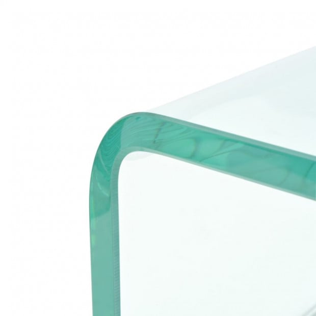 Tv Stand/monitor Riser Glass Clear 110x30x13 Cm Image 5