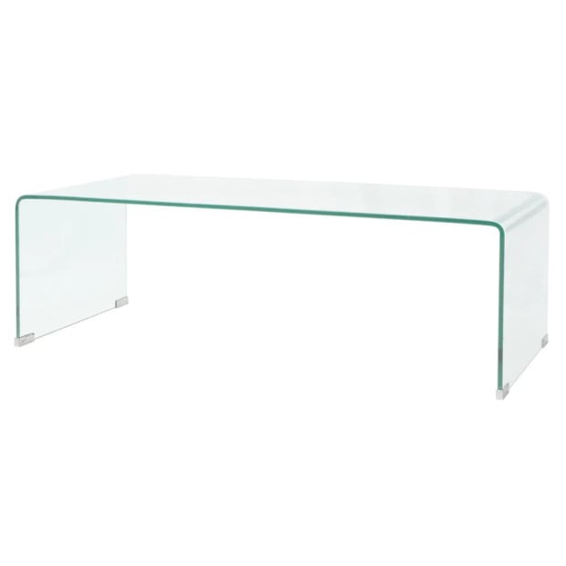 Coffee Table Tempered Glass 98x45x30 Cm Clear