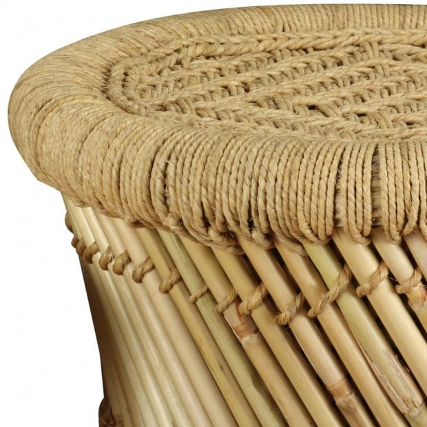 Stools 2 Pcs Bamboo And Jute Image 8