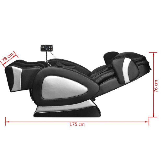 Massage Chair With Super Screen Black Faux Leather Image 11