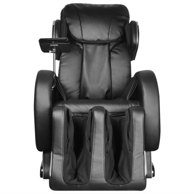 Massage Chair With Super Screen Black Faux Leather Image 4