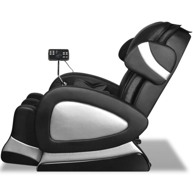 Massage Chair With Super Screen Black Faux Leather Image 5