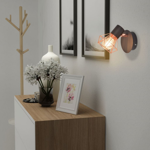 Wall Lamp 2 Pcs E14 Black And Copper Image 3