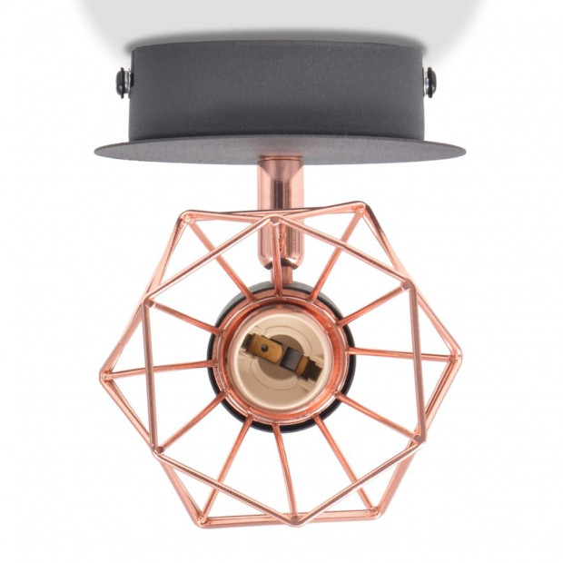 Wall Lamp 2 Pcs E14 Black And Copper Image 6