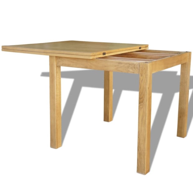 Extendable Table Oak 170x85x75 Cm Image 5