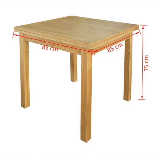 Extendable Table Oak 170x85x75 Cm Image 7