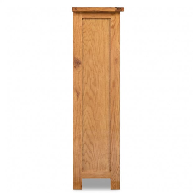 3-tier Bookcase 70x22,5x82 Cm Solid Oak Wood Image 3