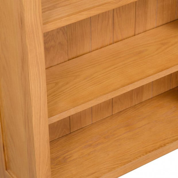 3-tier Bookcase 70x22,5x82 Cm Solid Oak Wood Image 4