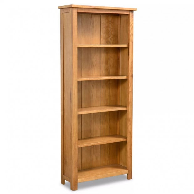 5-tier Bookcase 60x22,5x140 Cm Solid Oak Wood