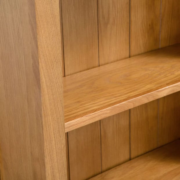 5-tier Bookcase 60x22,5x140 Cm Solid Oak Wood Image 2