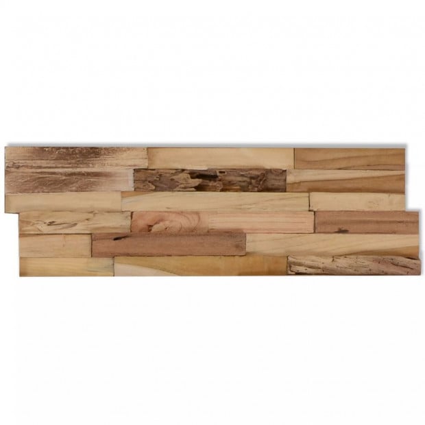 10 Pcs Wall Cladding Panels 1 M² Recycled Teak Image 8