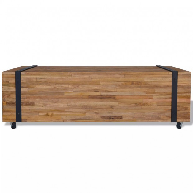 Unique Addition Coffee Table Teak 110x45x35 Cm Image 3